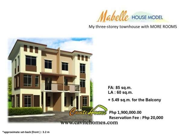 3 STOREY, 4BR MABELLE TOWNHOUSE, LANCASTER CAVITE HOUSE AND LOT, 15 MINS TO METRO MANILA VIA CAVITEX, P15K/MO