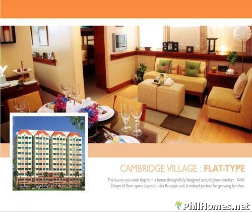 50SQM 2 BEDROOM FLAT TYPE CONDO @ CAMBRIDGE VILLAGE 1.6M ONLY RENT TO OWN @ NO DOWNPAYMENT FOR AS LOW AS 14K/MONTH