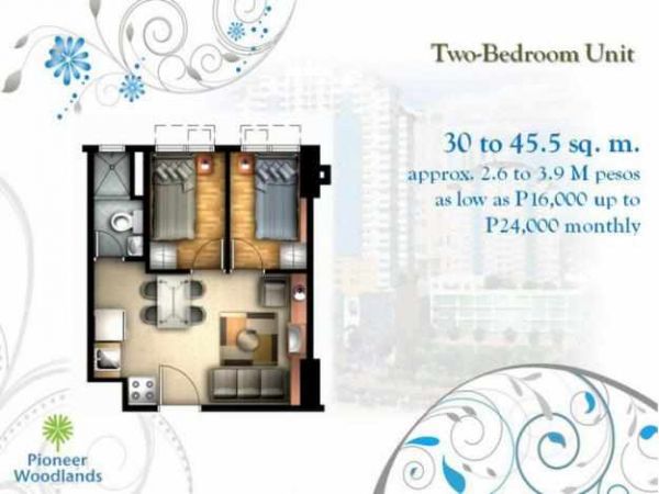 PIONEER WOODLANDS- 5 STAR CONDO YET AFFORDABLE FOR AS LOW AS 8K/MO. RENT TO OWN CONDO IN MANDALUYONG NEAR ORTIGAS AND MAKATI CBD. CALL 09178562416